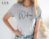 Wifey Heart T-Shirt - White|Black|Grey