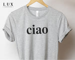 Ciao T-Shirt - White|Black|Grey
