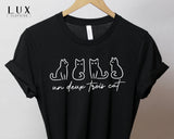 Un Deux Trois Cat T-Shirt - White|Black|Grey
