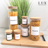 Bamboo Lid Glass Jar - Large 1.4L