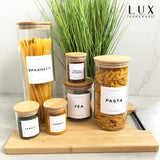 Bamboo Lid Glass Jar - Tall 2L
