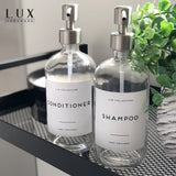Clear Glass Bottle With Stainless Steel Pump - 500ml