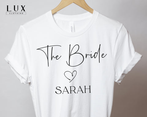 The Bride Personalised T-Shirt - White|Black|Grey