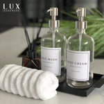 Clear Glass Bottle With Stainless Steel Pump - 500ml