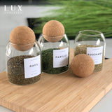 Cork Ball Glass Jar - Small 500ml