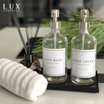 Clear Glass Bottle With Stainless Steel Pump - 500ml
