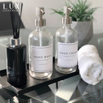 Clear Glass Bottle With Stainless Steel Pump - 500ml