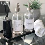 Clear Glass Bottle With Stainless Steel Pump - 500ml