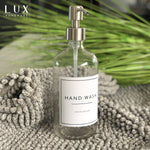 Clear Glass Bottle With Stainless Steel Pump - 500ml